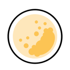 Sputum volume and/or consistency: Circular icon representing increased or altered sputum production in a bronchiectasis exacerbation