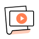 Icon of a video player on a document